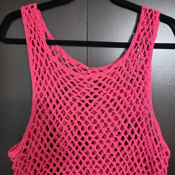 Handmade Crochet Tank Beach Cover Up - Picture 3 of 6